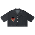 Women's Vintage Wash Boxy Cropped Shirt