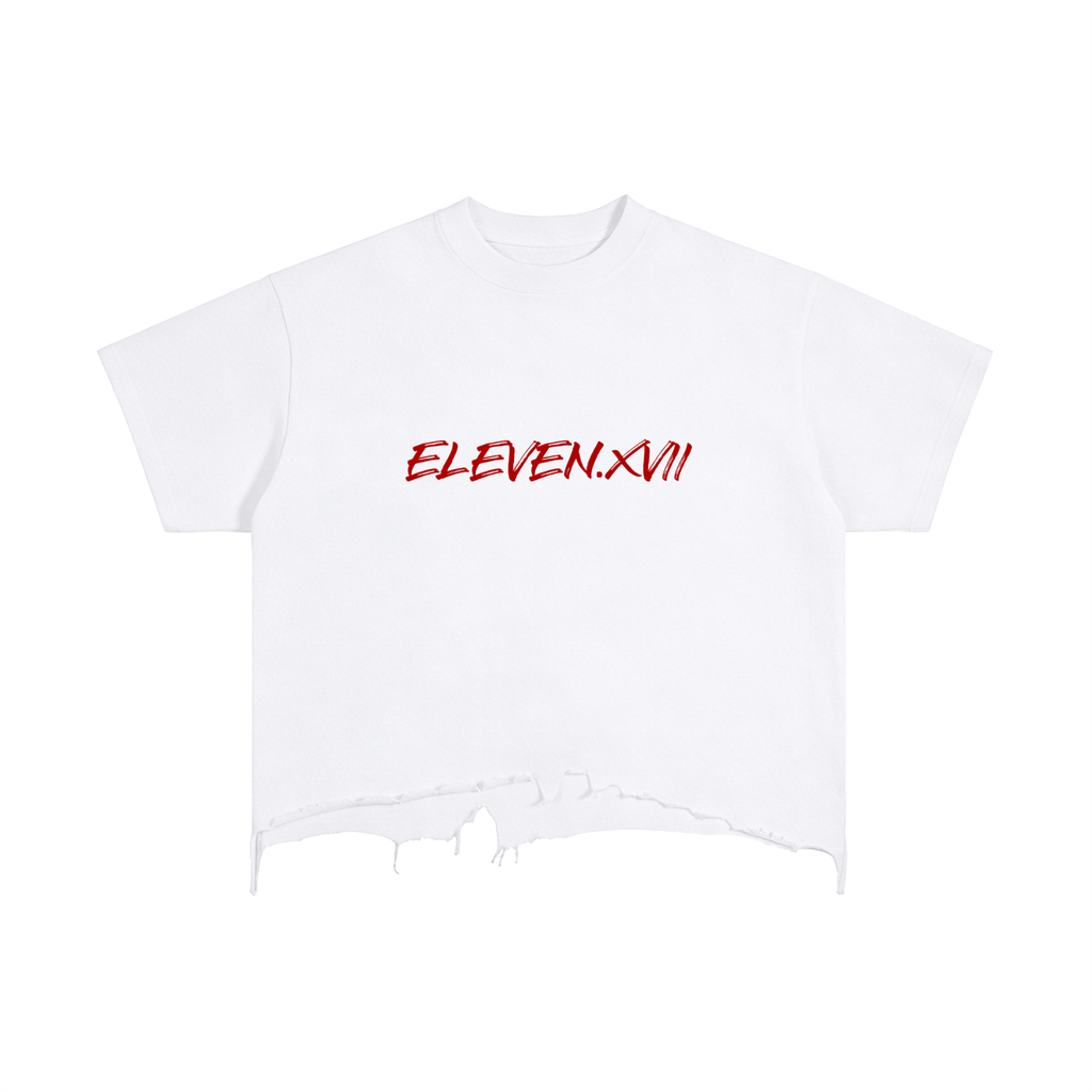 Vintage Wash Boxy Distressed Hem T-Shirt